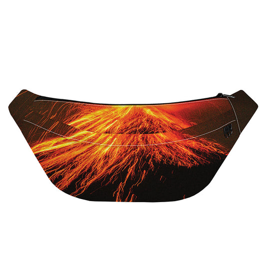 Fire Volcano Print Fanny Pack