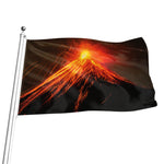 Fire Volcano Print Flag