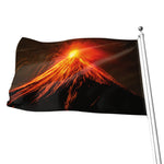Fire Volcano Print Flag