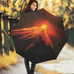 Fire Volcano Print Foldable Umbrella