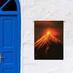 Fire Volcano Print Garden Flag
