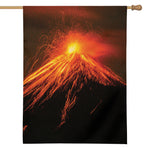 Fire Volcano Print House Flag