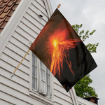 Fire Volcano Print House Flag