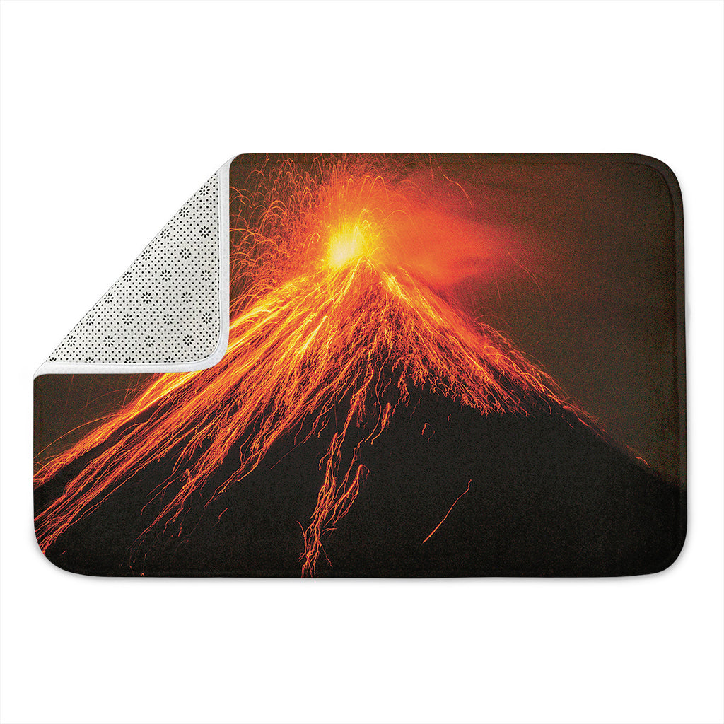 Fire Volcano Print Indoor Door Mat