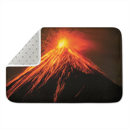 Fire Volcano Print Indoor Door Mat