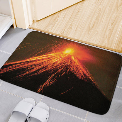 Fire Volcano Print Indoor Door Mat