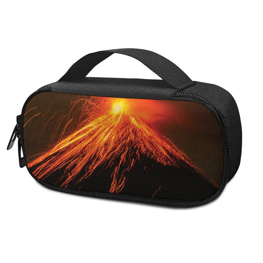 Fire Volcano Print Insulin Cooler Travel Case