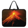 Fire Volcano Print Laptop Sleeve With Handle