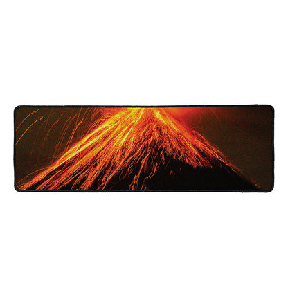 Fire Volcano Print Long Kitchen Mat