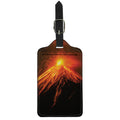 Fire Volcano Print Luggage Tag