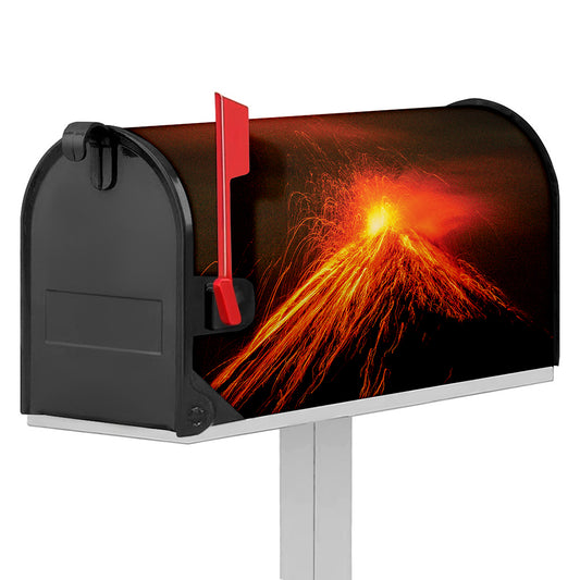 Fire Volcano Print Mailbox Cover