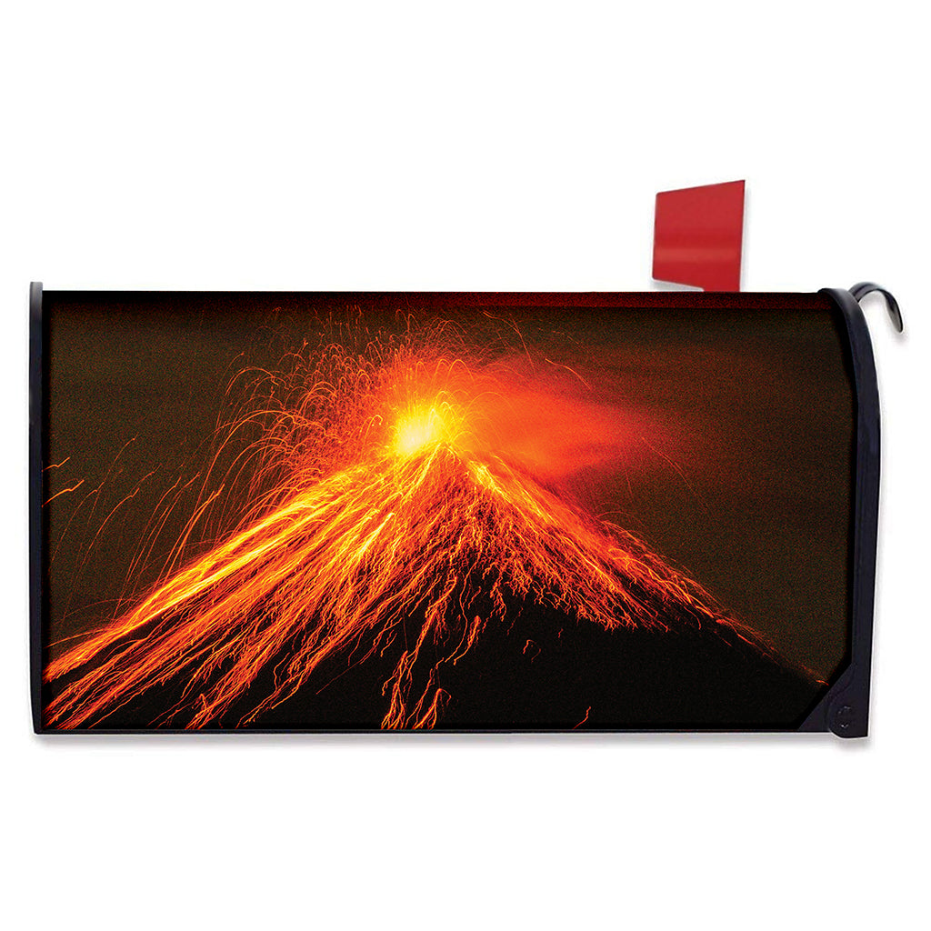 Fire Volcano Print Mailbox Cover