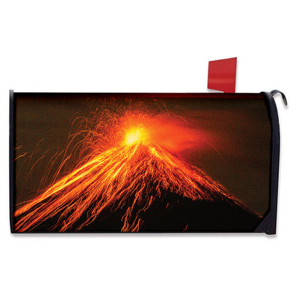 Fire Volcano Print Mailbox Cover