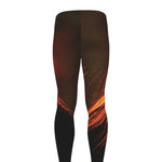 Fire Volcano Print Men's leggings