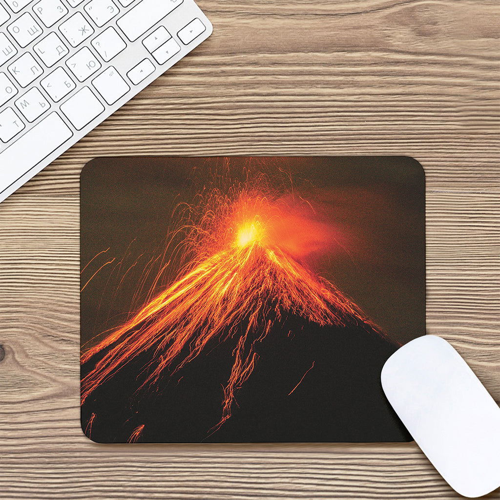 Fire Volcano Print Mouse Pad