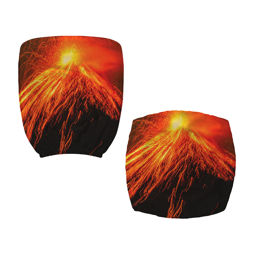 Fire Volcano Print Office Chair Cover