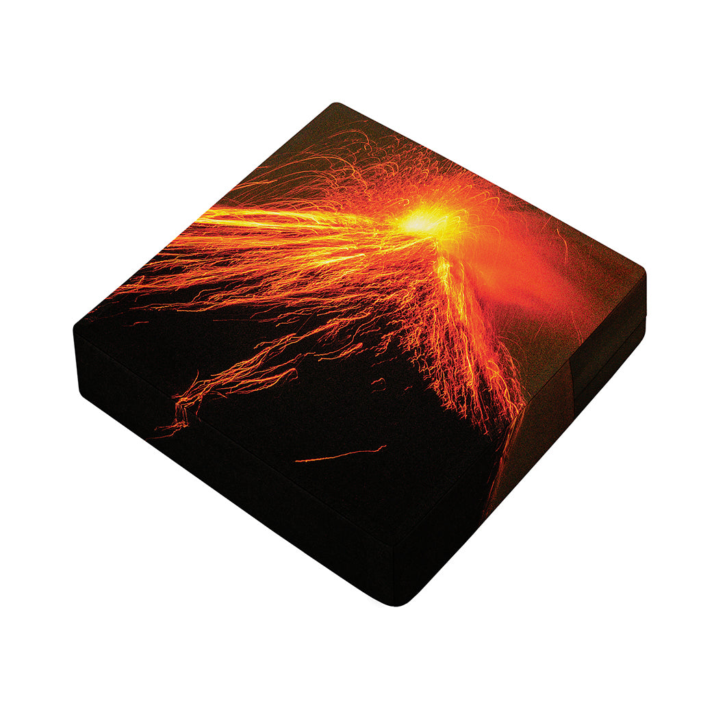 Fire Volcano Print Outdoor Seat Cushion Cover