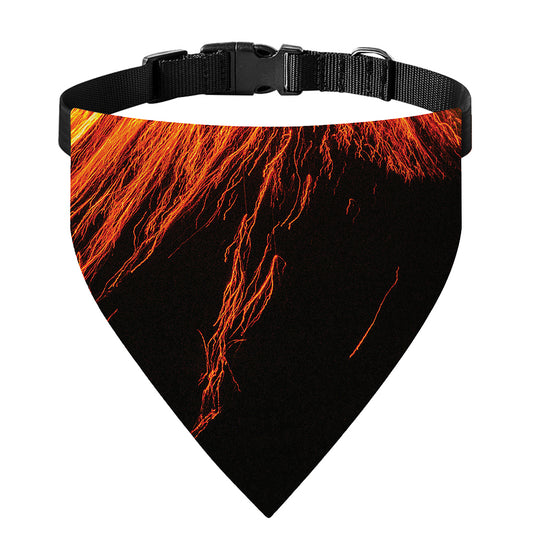 Fire Volcano Print Over The Collar Dog Bandana
