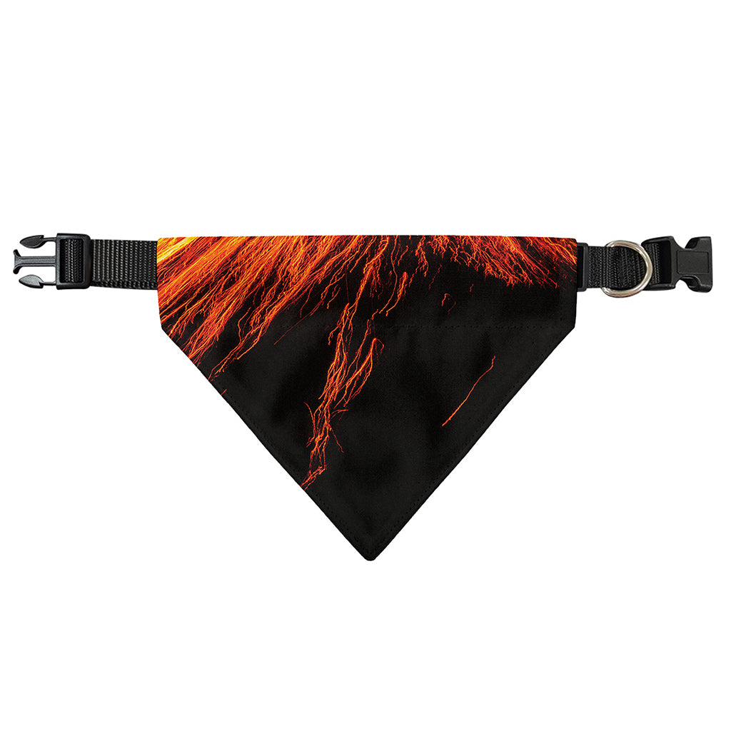 Fire Volcano Print Over The Collar Dog Bandana