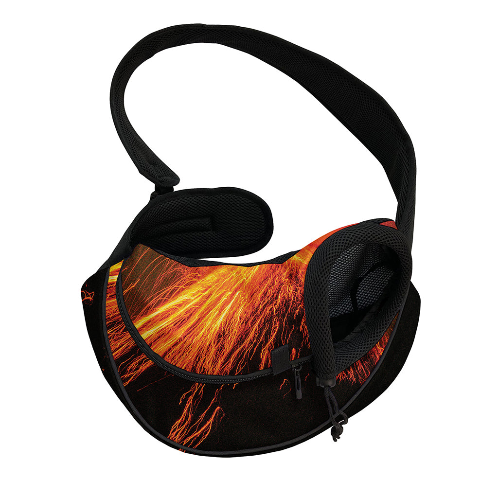 Fire Volcano Print Pet Sling Carrier
