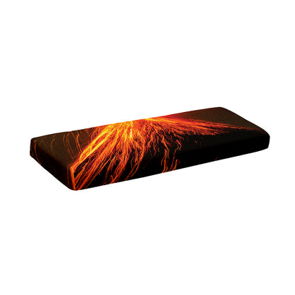 Fire Volcano Print Piano Keyboard Cover