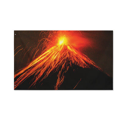 Fire Volcano Print Polyester Flag