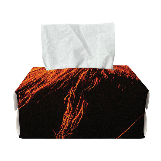 Fire Volcano Print Rectangle Tissue Box Cover