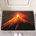 Fire Volcano Print Rubber Doormat