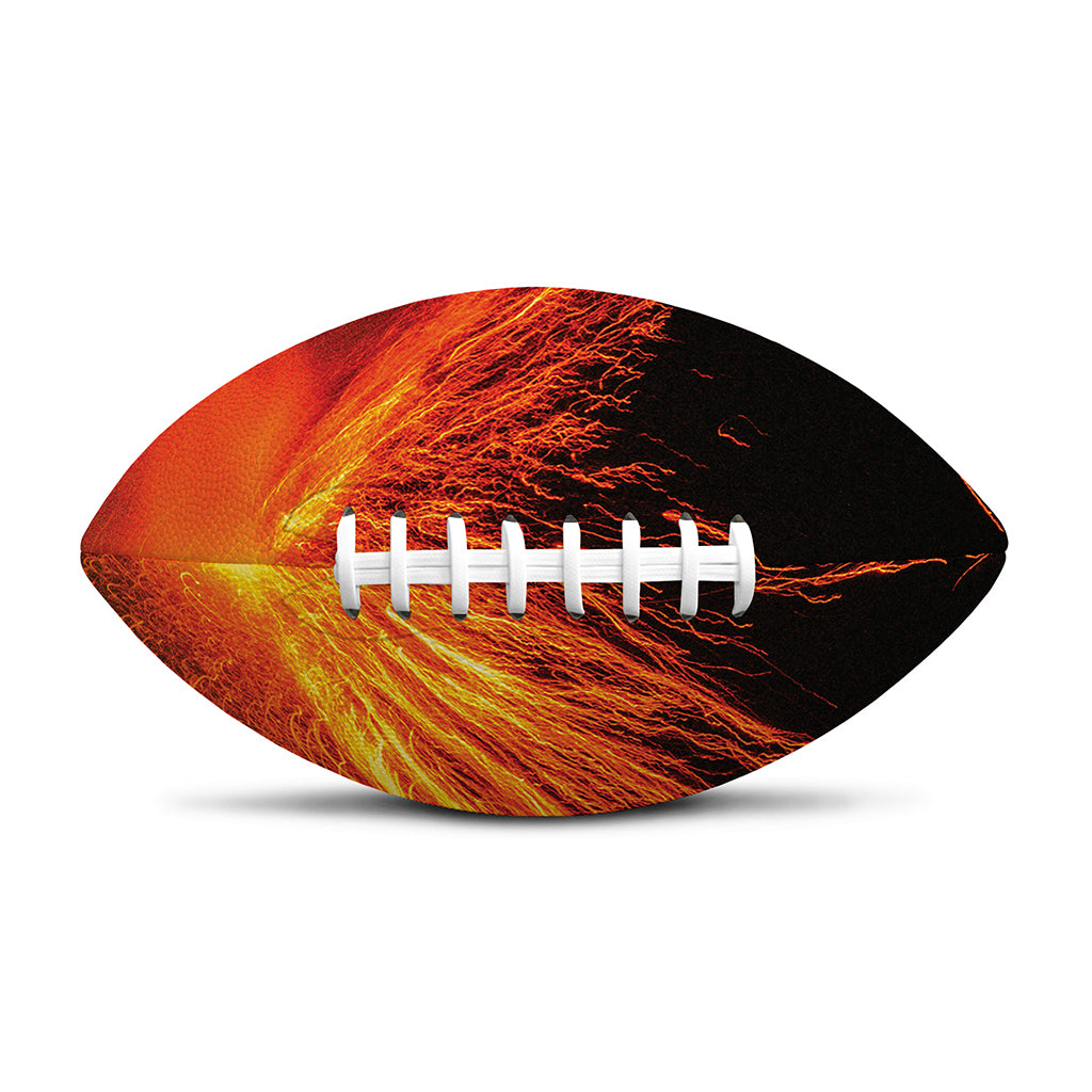 Fire Volcano Print Rugby Ball
