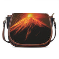 Fire Volcano Print Saddle Bag