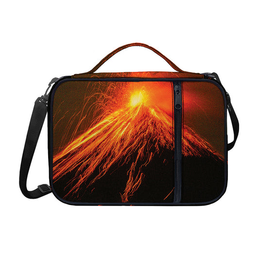 Fire Volcano Print Shoulder Strap Bible Bag