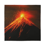 Fire Volcano Print Silk Bandana