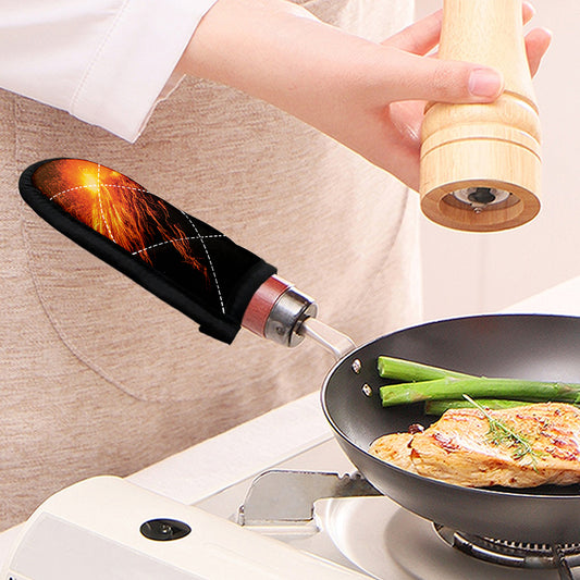 Fire Volcano Print Skillet Handle Cover