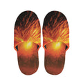 Fire Volcano Print Slippers