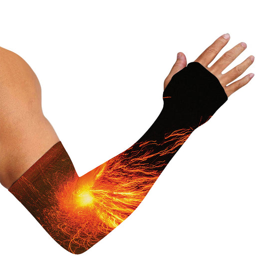 Fire Volcano Print Sun Protection Arm Sleeves