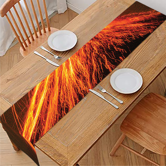 Fire Volcano Print Table Runner