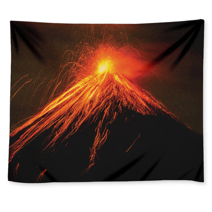 Fire Volcano Print Tapestry