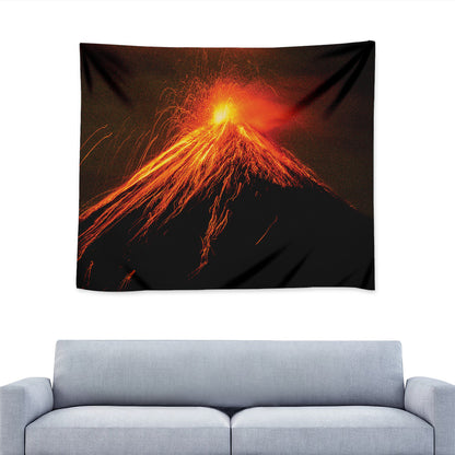 Fire Volcano Print Tapestry