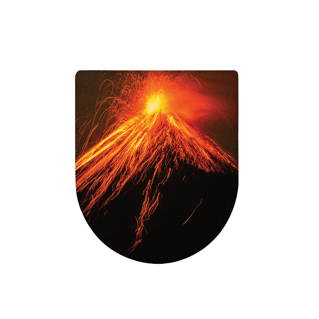 Fire Volcano Print Toilet Lid Cover