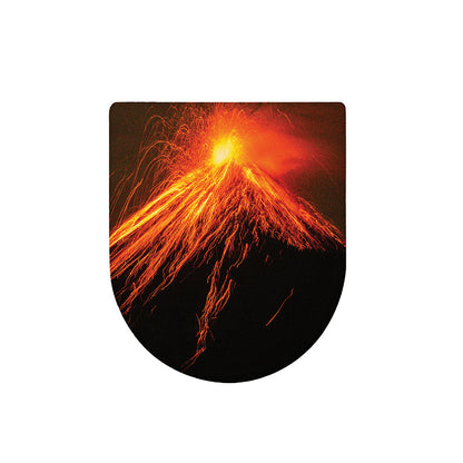 Fire Volcano Print Toilet Lid Cover