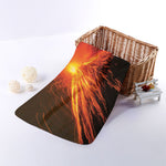 Fire Volcano Print Towel