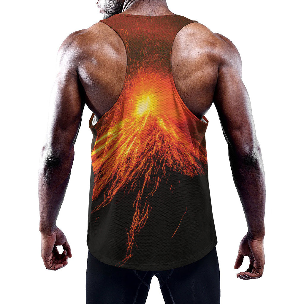 Fire Volcano Print Training Tank Top