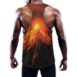 Fire Volcano Print Training Tank Top