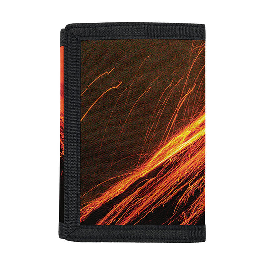Fire Volcano Print Trifold Wallet