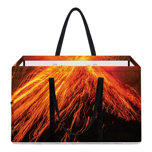 Fire Volcano Print Utility Tote Bag