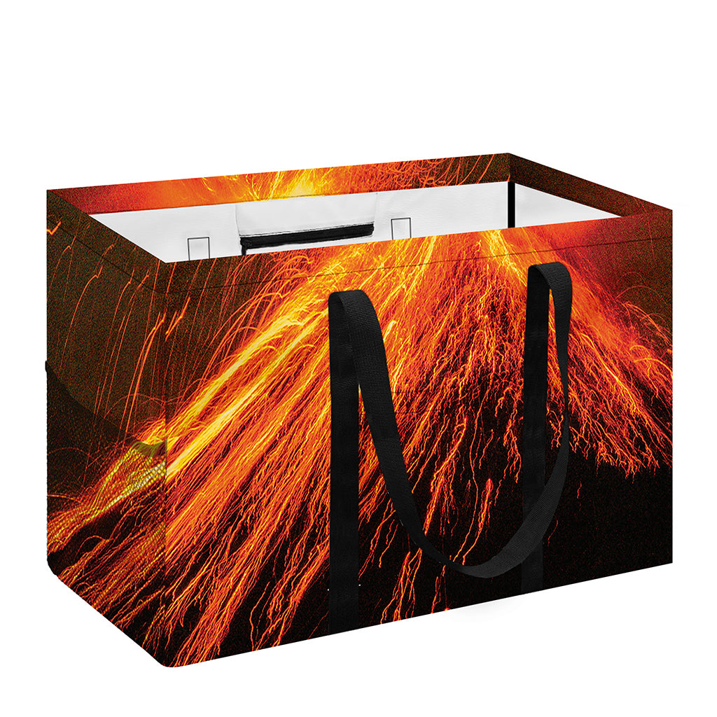 Fire Volcano Print Utility Tote Bag