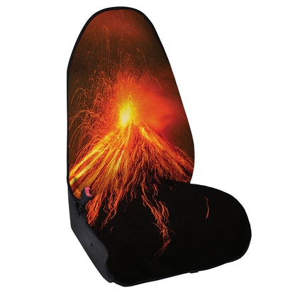 Fire Volcano Print Waterproof Car Seat Cover