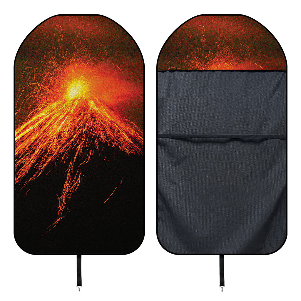 Fire Volcano Print Waterproof Car Seat Cover