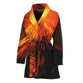 Fire Volcano Print Women's Bathrobe