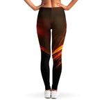 Fire Volcano Print Women's Leggings